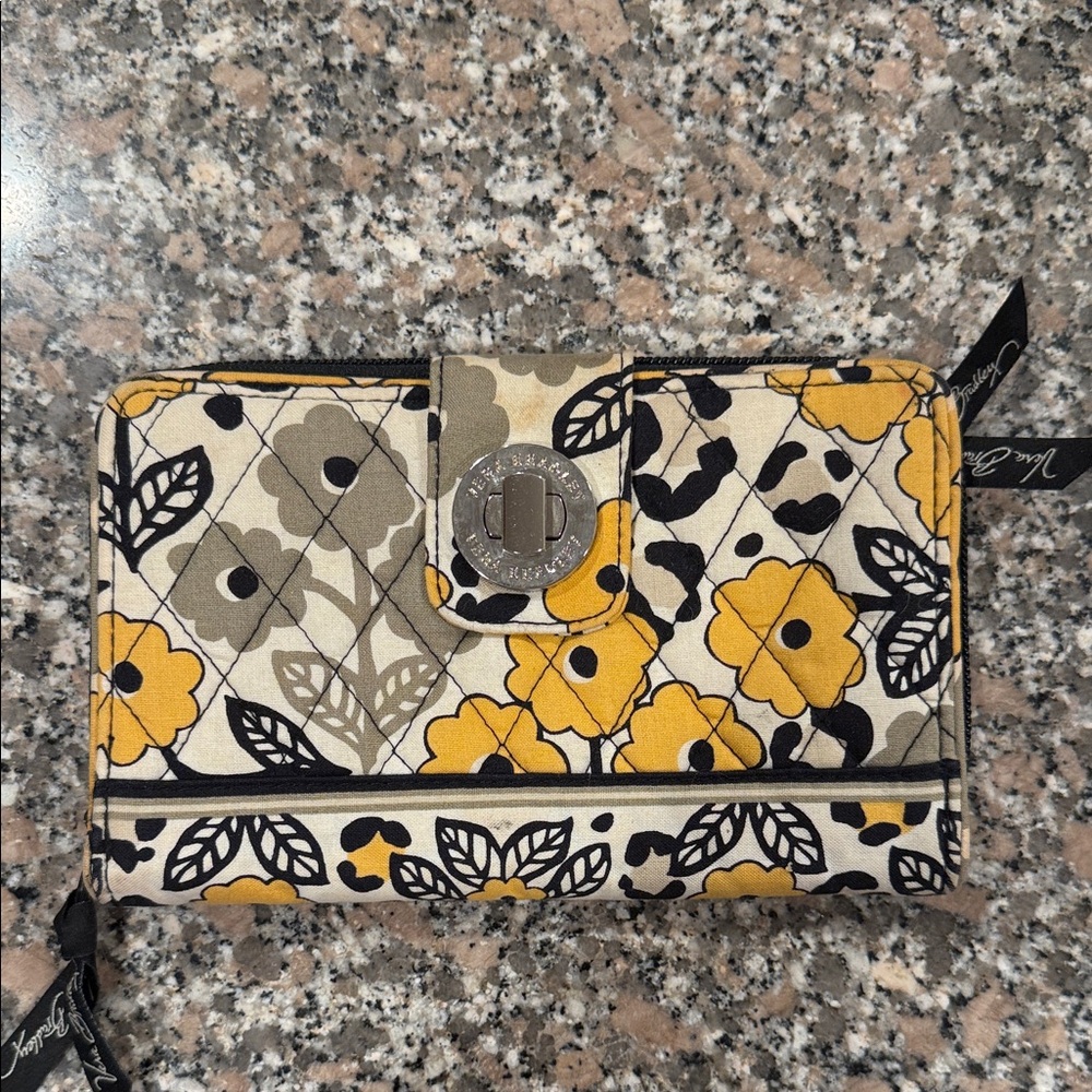 Vera Bradley Wallet with Yellow and Black Accents